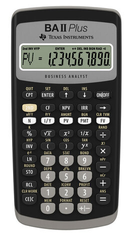 Texas Instruments TI-BAII+ Calculator Financieel TI-BA II Plus