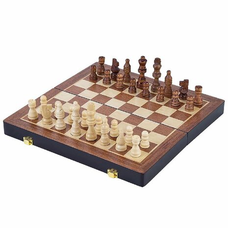 Houten Opklapbaar Schaakspel 38.5x38.5x5.8 cm