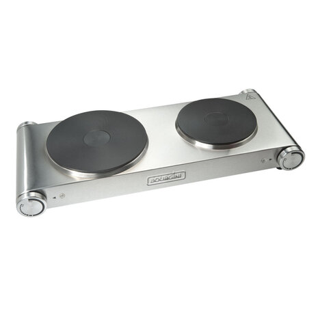 Bourgini Classic Cooking Plate Duo Elektrische Kookplaat RVS