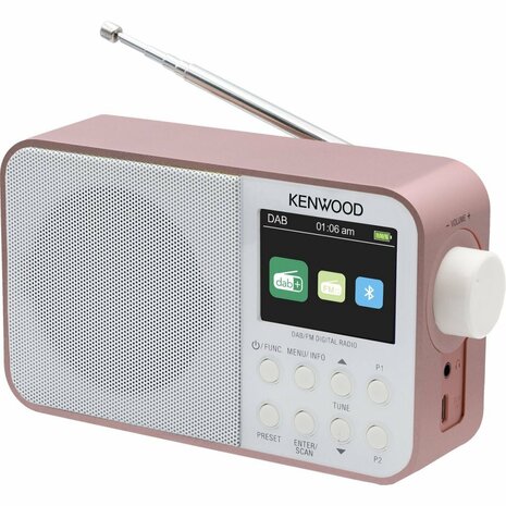 Kenwood CR-M30DAB-R DAB+ Radio Roze/Wit