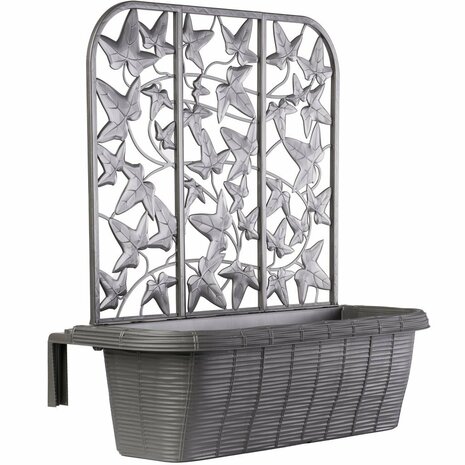 Bama Fioriera Bloem-Balkonbakken Privacy 60x22x64 cm 2 Stuks Antraciet