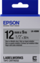 Epson LK-4SBM zwart op zilver breedte 12 mm