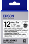 Epson LK-4TBW zwart op transparant breedte 12 mm